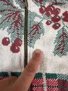 Veste en tapisserie design unique vintage fait main upcyclé retravaillé tissé taille XS n•681