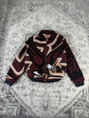 Veste en tapisserie design unique vintage fait main upcyclé retravaillé tissé taille XS n•682