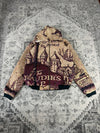 Veste en tapisserie design unique vintage fait main upcyclé retravaillé tissé taille S n•684