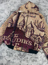 Veste en tapisserie design unique vintage fait main upcyclé retravaillé tissé taille S n•684