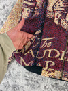 Veste en tapisserie design unique vintage fait main upcyclé retravaillé tissé taille S n•684