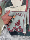 Veste en tapisserie design unique vintage fait main upcyclé retravaillé tissé taille S n•685