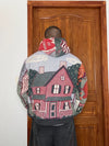 Veste en tapisserie design unique vintage fait main upcyclé retravaillé tissé taille S n•685