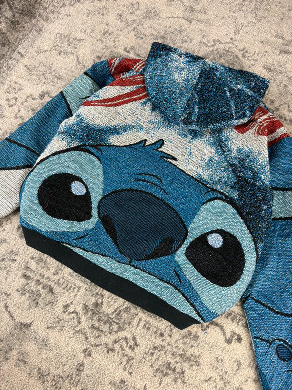 Veste en tapisserie design unique vintage fait main upcyclé retravaillé tissé taille S n•686