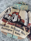Veste en tapisserie design unique vintage fait main upcyclé retravaillé tissé taille S n•687