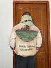 Veste en tapisserie design unique vintage fait main upcyclé retravaillé tissé taille S n•687