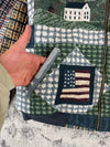 Veste en tapisserie design unique vintage fait main upcyclé retravaillé tissé taille S n•688