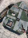 Veste en tapisserie design unique vintage fait main upcyclé retravaillé tissé taille S n•688