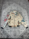 Veste en tapisserie design unique vintage fait main upcyclé retravaillé tissé taille S n•689