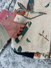Veste en tapisserie design unique vintage fait main upcyclé retravaillé tissé taille S n•689
