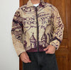Veste en tapisserie design unique vintage fait main upcyclé retravaillé tissé taille S n•690