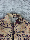 Veste en tapisserie design unique vintage fait main upcyclé retravaillé tissé taille S n•690
