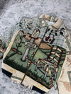 Veste en tapisserie design unique vintage fait main upcyclé retravaillé tissé taille S n•691