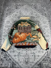 Veste en tapisserie design unique vintage fait main upcyclé retravaillé tissé taille S n•693