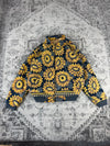 Veste en tapisserie design unique vintage fait main upcyclé retravaillé tissé taille S n•694
