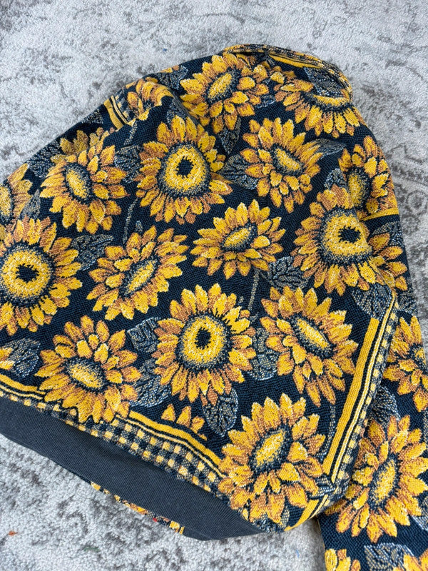 Veste en tapisserie design unique vintage fait main upcyclé retravaillé tissé taille S n•694