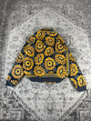 Veste en tapisserie design unique vintage fait main upcyclé retravaillé tissé taille S n•694
