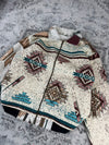 Veste en tapisserie design unique vintage fait main upcyclé retravaillé tissé taille S n•695