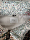 Veste en tapisserie design unique vintage fait main upcyclé retravaillé tissé taille S n•696