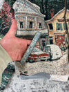 Veste en tapisserie design unique vintage fait main upcyclé retravaillé tissé taille S n•696