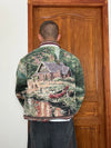 Veste en tapisserie design unique vintage fait main upcyclé retravaillé tissé taille S n•696