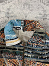 Veste en tapisserie design unique vintage fait main upcyclé retravaillé tissé taille S n•699