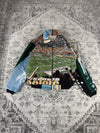 Veste en tapisserie design unique vintage fait main upcyclé retravaillé tissé taille S n•699