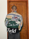 Veste en tapisserie design unique vintage fait main upcyclé retravaillé tissé taille S n•699