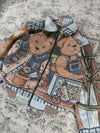 Veste en tapisserie design unique vintage fait main upcyclé retravaillé tissé taille S n•698