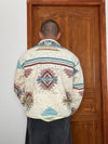 Veste en tapisserie design unique vintage fait main upcyclé retravaillé tissé taille S n•700