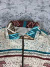Veste en tapisserie design unique vintage fait main upcyclé retravaillé tissé taille S n•700