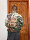 Veste en tapisserie design unique vintage fait main upcyclé retravaillé tissé taille S n•701-