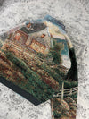 Veste en tapisserie design unique vintage fait main upcyclé retravaillé tissé taille S n•701-