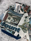 Veste en tapisserie design unique vintage fait main upcyclé retravaillé tissé taille M n•704