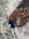 Veste en tapisserie design unique vintage fait main upcyclé retravaillé tissé taille M n•706