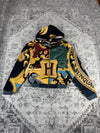 Veste en tapisserie design unique vintage fait main upcyclé retravaillé tissé taille M n•707