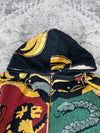 Veste en tapisserie design unique vintage fait main upcyclé retravaillé tissé taille M n•707