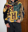 Veste en tapisserie design unique vintage fait main upcyclé retravaillé tissé taille M n•707