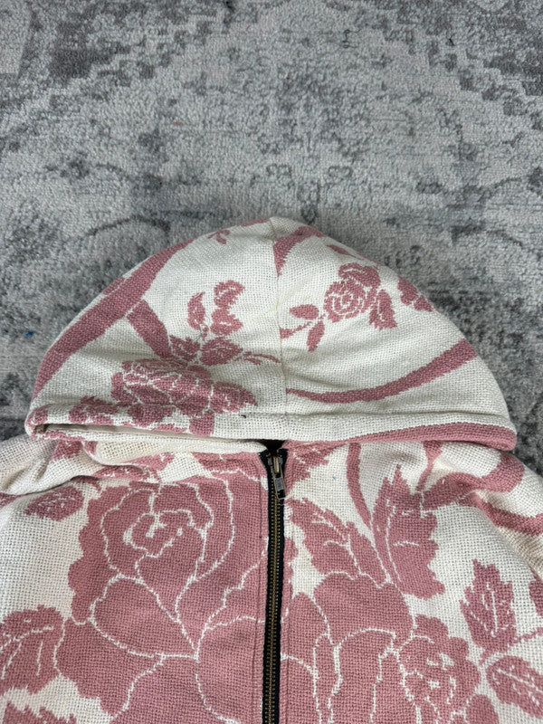 Veste en tapisserie design unique vintage fait main upcyclé retravaillé tissé taille M n•708