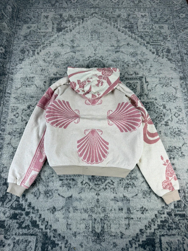 Veste en tapisserie design unique vintage fait main upcyclé retravaillé tissé taille M n•708