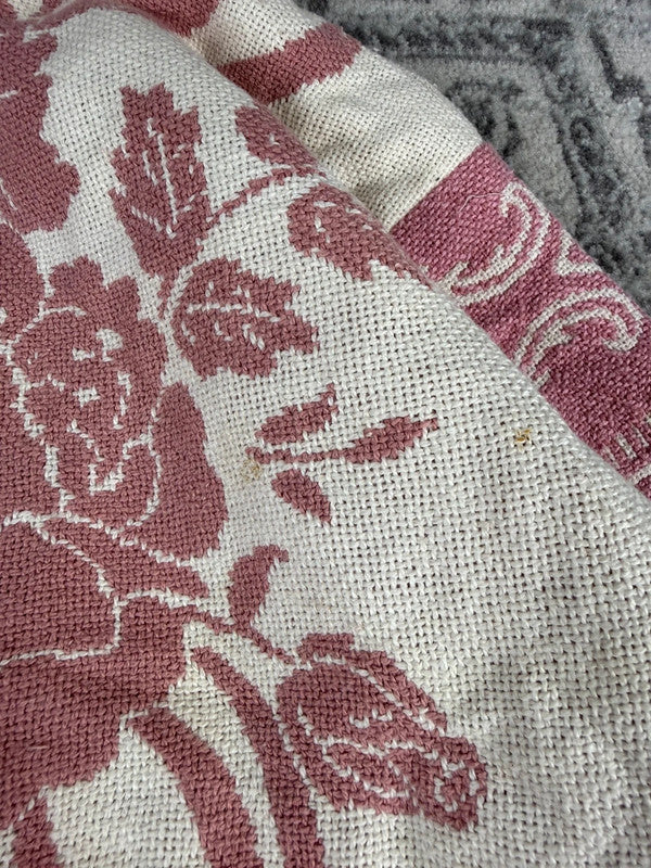 Veste en tapisserie design unique vintage fait main upcyclé retravaillé tissé taille M n•708