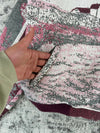 Veste en tapisserie design unique vintage fait main upcyclé retravaillé tissé taille M n•709