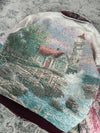 Veste en tapisserie design unique vintage fait main upcyclé retravaillé tissé taille M n•709