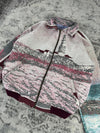 Veste en tapisserie design unique vintage fait main upcyclé retravaillé tissé taille M n•709