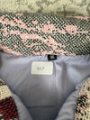 Veste en tapisserie design unique vintage fait main upcyclé retravaillé tissé taille M n•709