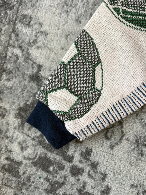 Veste en tapisserie design unique vintage fait main upcyclé retravaillé tissé taille M n•717