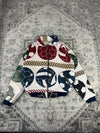 Veste en tapisserie design unique vintage fait main upcyclé retravaillé tissé taille M n•717