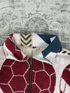 Veste en tapisserie design unique vintage fait main upcyclé retravaillé tissé taille M n•717