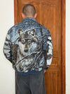 Veste en tapisserie design unique vintage fait main upcyclé retravaillé tissé taille M n•713