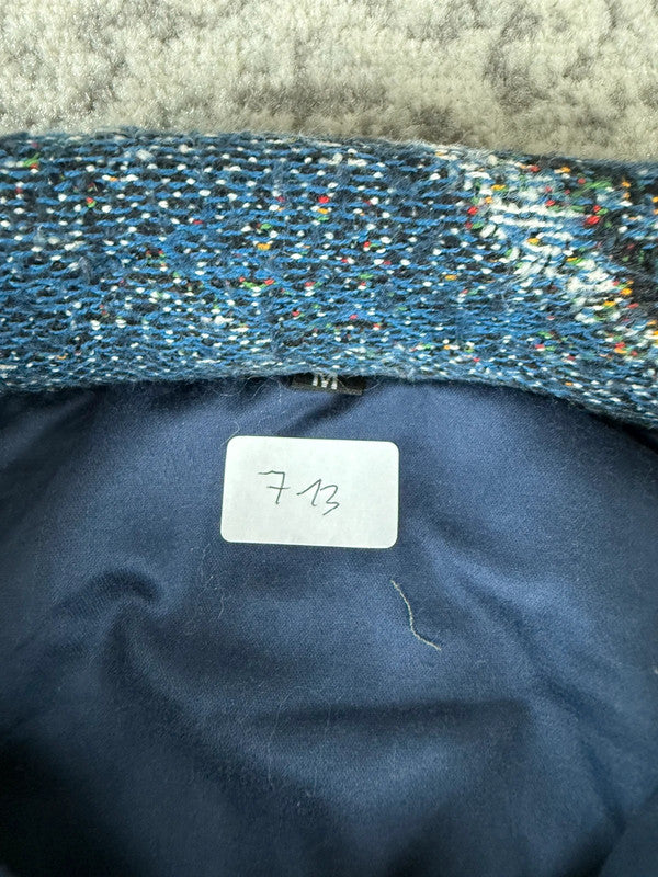 Veste en tapisserie design unique vintage fait main upcyclé retravaillé tissé taille M n•713